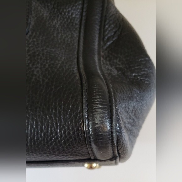 Borse In Pelle Black Leather Handbag Made in Italy - Picture 8 of 14